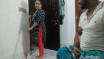 A hot couple enjoys a naughty maid's uniform in this Indian-themed video